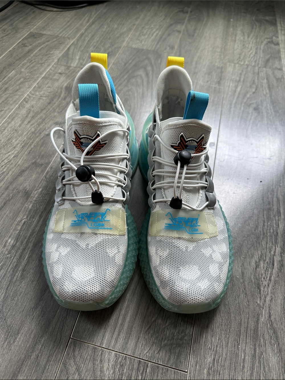 GOS 77Y White & Ice Blue Camo Streetwear Sneakers